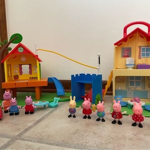 Peppa pig toys treehouse and pop up home